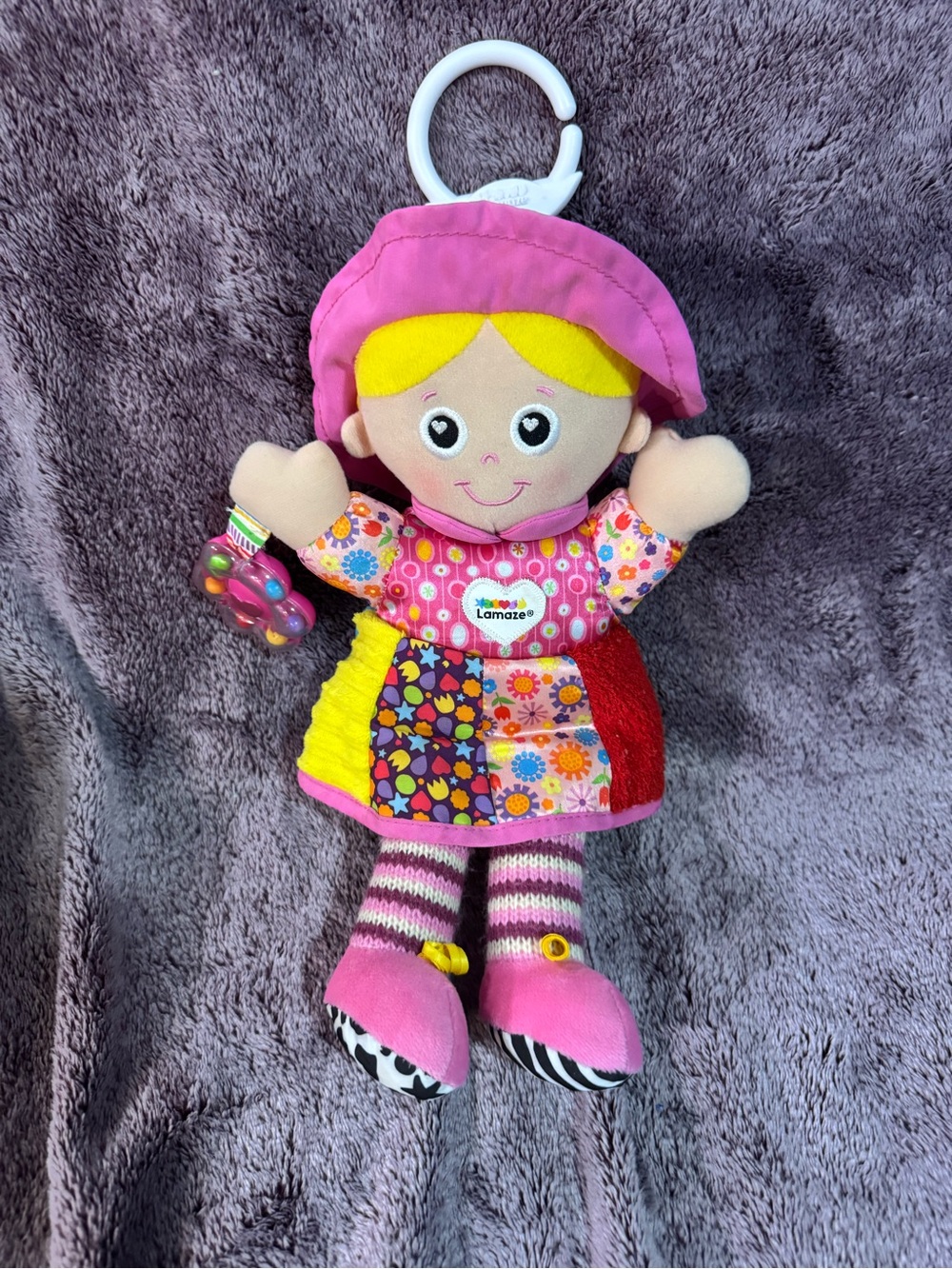 Lamaze Multicolor Patchwork Doll with Teething Toy